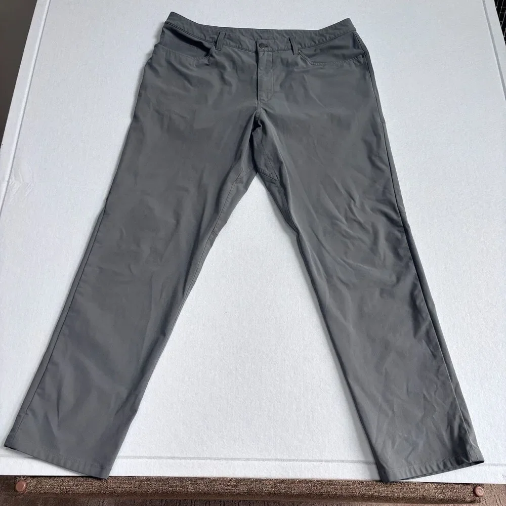 Lululemon ABC Pant Classic Mens 38 Gray Performance Warpstreme Golf Work